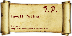 Teveli Polina névjegykártya